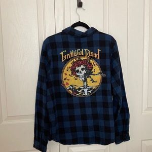 Grateful Dead checkered flannel, L, NWT.